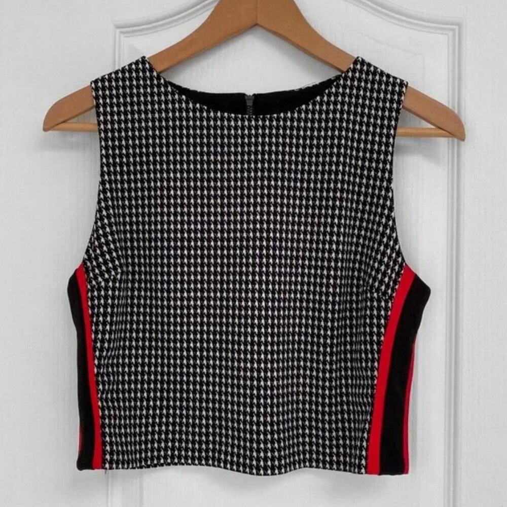 🎬✨ Design Lab - Lord & Taylor - Houndstooth Crop Top